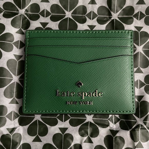 kate spade Handbags - NEW Kate Spade Stacie Small Slim Card Holder Green Bean WLR00129